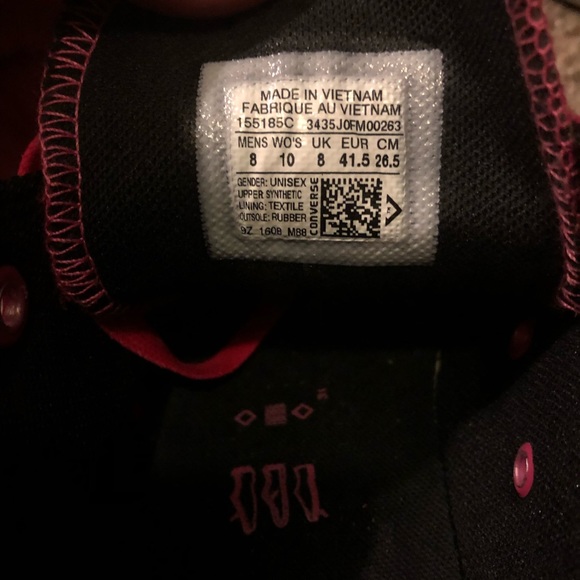 NIB Converse Chuck Taylor All Star OX Low Vivid Pink 155185C Men 8 Women 10 - Picture 8 of 9